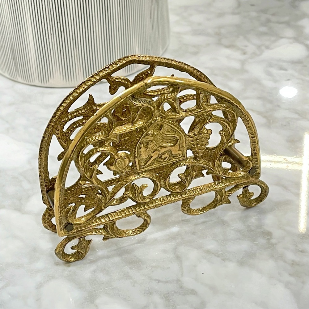 ✨Vintage Brass Luxurious Mail / Napkin Holder